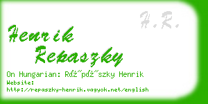 henrik repaszky business card